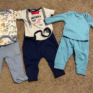 Koala Kids Gray and Navy Baby Outfit